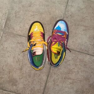 Nike Vibrant Yellow and Blue Sneakers